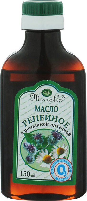 Репейное масло с ромашкой 150мл ОЗОНИРОВАННОЕ Производитель: Россия Мирролла